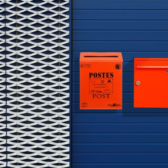 WHAMVOX  Vintage Mailboxes for outside Hanging Modern Decor Office Orange