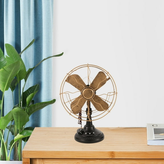 FESTFENDS Vintage Design Iron Art Vintage Fan Model Antique Bronze 1Pack