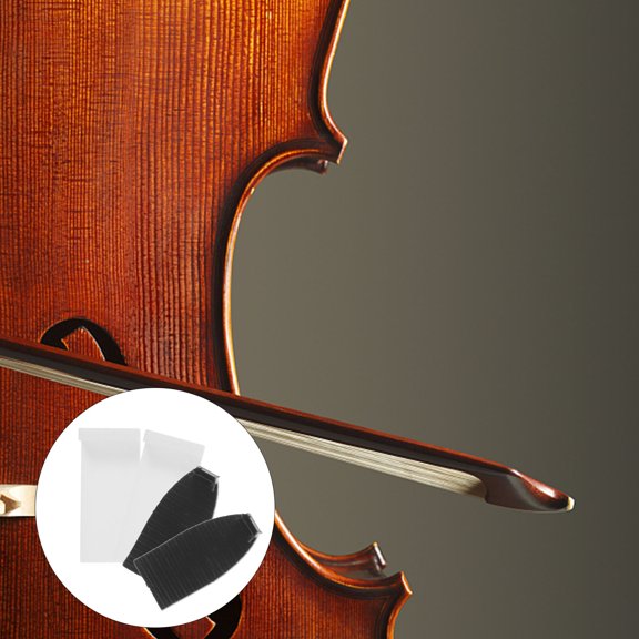 Luxshiny 4Pcs Assorted Color Violin Bow Tips Plastic Accessories Practical Gift for Violinists