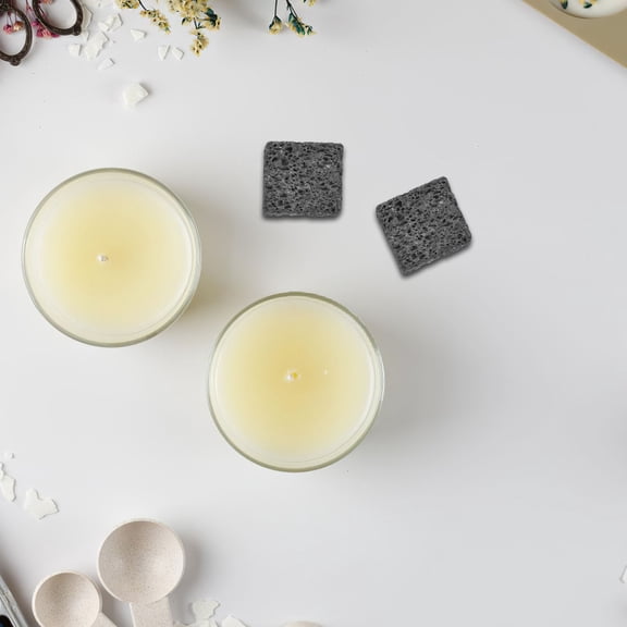WHAMVOX Volcanic Stone Diffuser Set, Black re Lava Cubes for Decor, 6Pcs