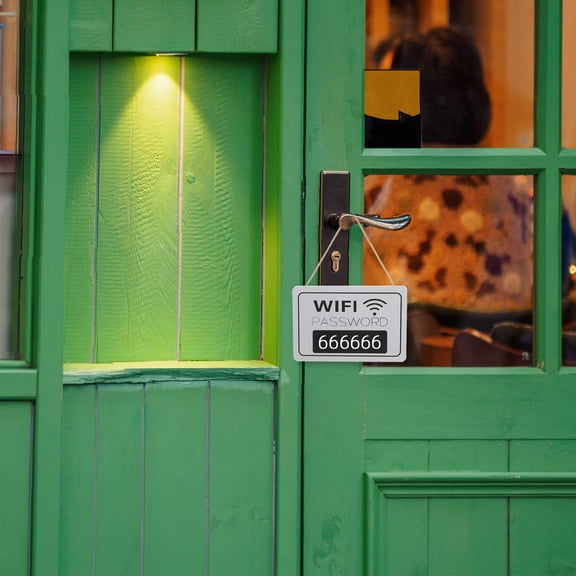 WHAMVOX WIFI Sign for Business Wooden Plaque Home Decor Reusable Wood Network Password Display Sign for Guests for Hotels and Offices