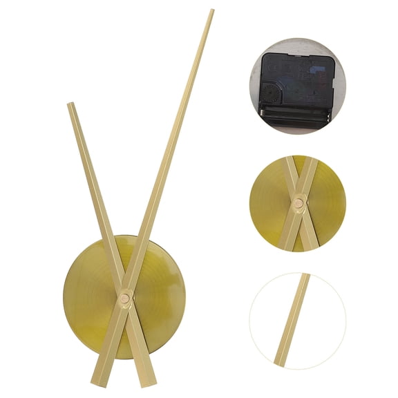 YSNOOWE 1Set Golden Clock Kit Metal Hands and Motor DIY Clock Mechanism Replacement