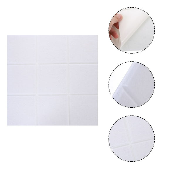 WHAMVOX Wall Felt Bulletin Board 30x30cm White Office Message Board for Home School Classroom Organization