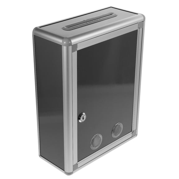 WHAMVOX Wall Mount Mailbox for Daily Use Silver Aluminum Alloy and Plastic 1 Set Fits Multiple Letters