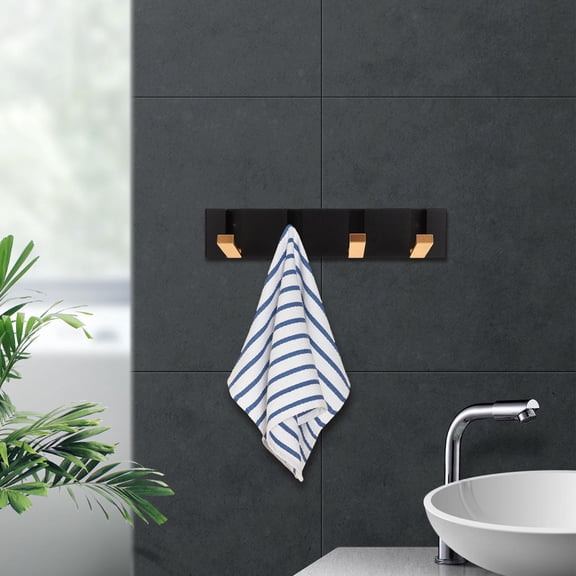 WHAMVOX Wall Mounted Coat Rack Foldable Hidden Hooks Rack Heavy Duty Space Saving Hanger Towel Clothes Hanger for Bathroom Door Entryway