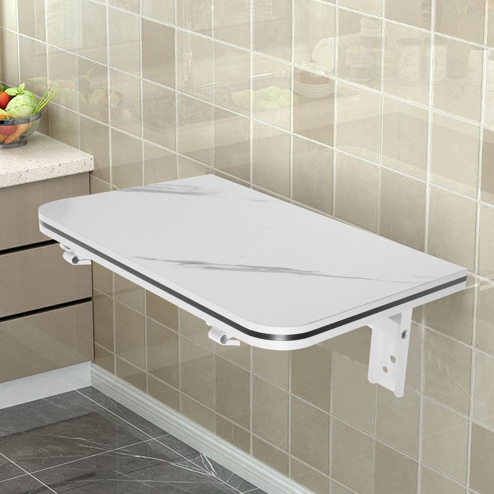 WHAMVOX Wall Mounted Folding Table Space Saving Wall Desk Versatile ...