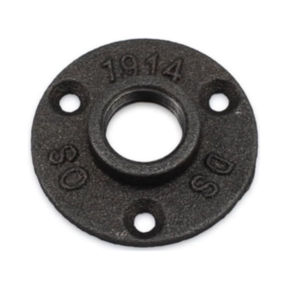 WHAMVOX Wall Mounted Iron Flange for Industrial Use Sturdy and Practical 4 Inch Black
