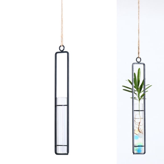 YSNOOWE Floral Water Tubes Wall Hanging Flower Pot Glass 1Pcs