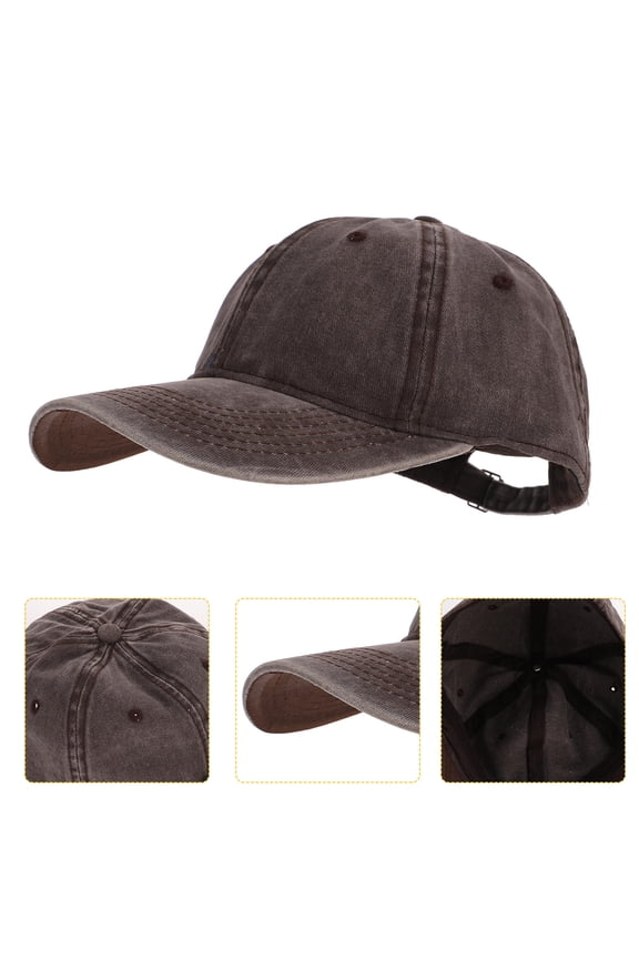 Washed Baseball Cap Caps Bucket Hat for Women Has Women's Lovers Brown