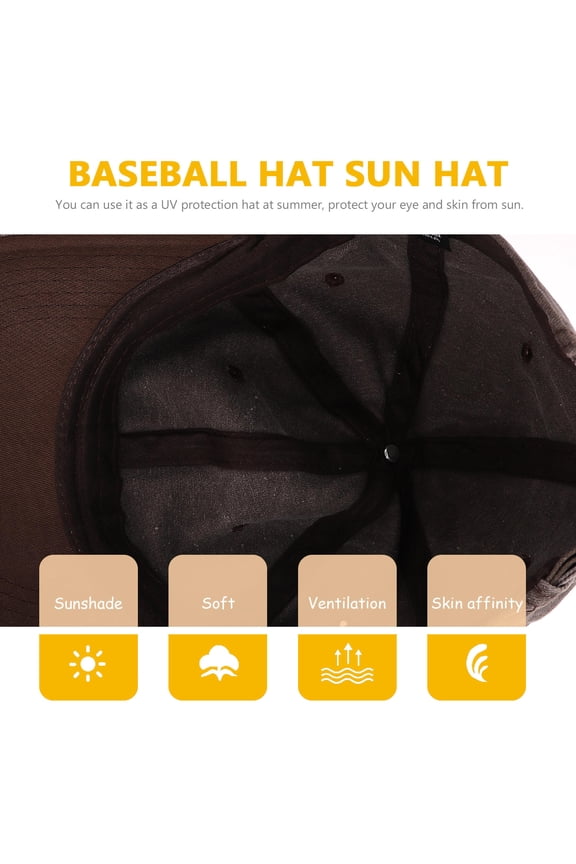 Washed Baseball Cap for Women Hat Funny Has Women's Hats & Caps Brown