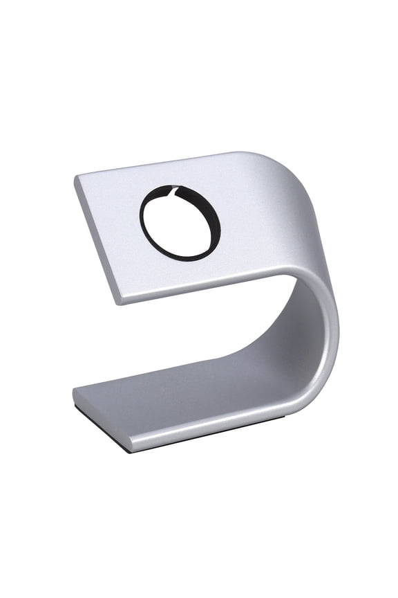 Watch Stand Cradle U Shaped Watch Charging Dock Station Sturdy Watch Platform Holder (Silver)