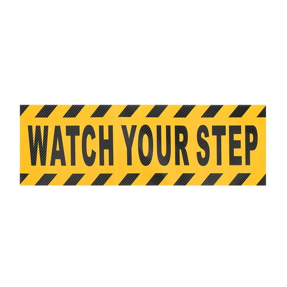 WHAMVOX Watch Your Step Warning Sticker Anti Slip Floor Safety Sign Caution Sign Stairs Wet Floor Caution Adhesive Tape For Indoor Outdoor Use