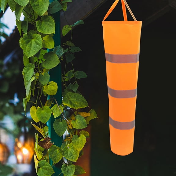 WHAMVOX  Waterproof Weathervane Outdoors Wind Direction Indicators Windsocks Orange