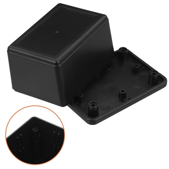 WHAMVOX Weatherproof Plastic Junction Box for Outdoor Use Black Suitable for LED and Landscape Lighting 6.3x4.7x3.5 Inches