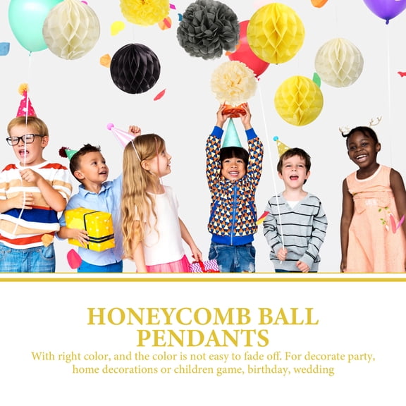 DECORNIJIA Flower Ball Hanging Decor Paper Ornaments Decorative All Ages Home Decorations 1 Set