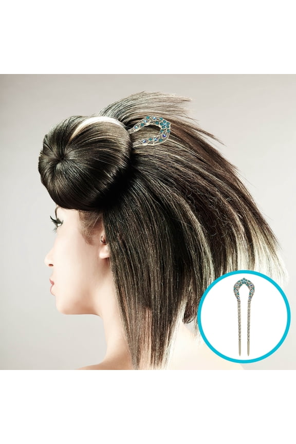 Wedding Double Prong Hair Pin Shaped Hairpin Woman Miss