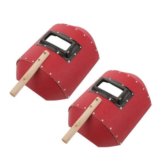 WHAMVOX Welding Shield 2Pcs for Face and Eye Safety in Red Color and Construction