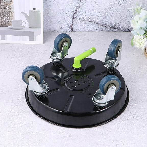 WHAMVOX  Wheel Flower Pot Rack Movable Large for Outdoor Plants Black