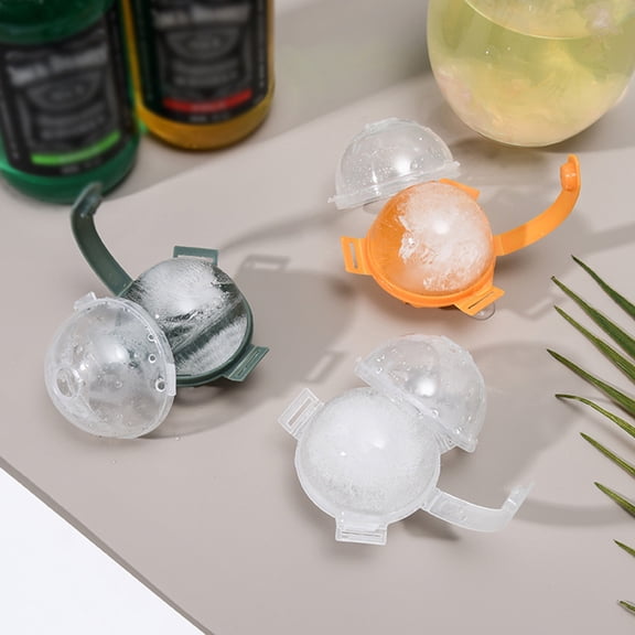 WHAMVOX Whiskey Ice Mold Round Cube Maker Tools with Premium PP Material for Home Use Orange 12pcs