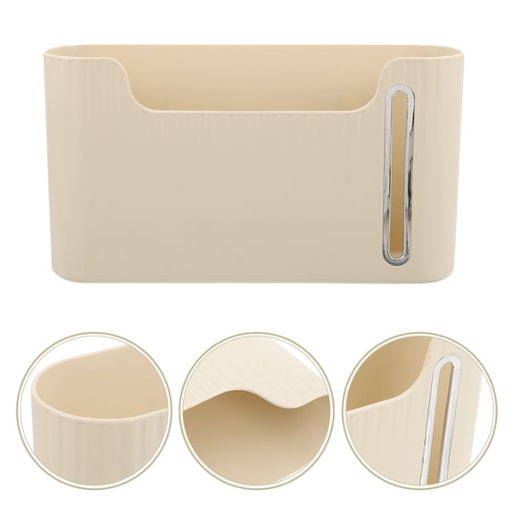 WHAMVOX White ABS Plastic Bag Holder for Kitchen Wall Mount Storage Organizer with Creative Design Holds