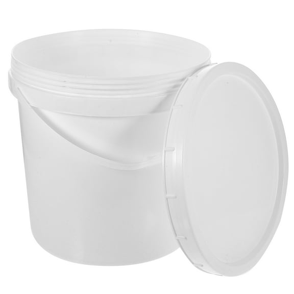 WHAMVOX White ABS Storage Bucket for Home 9L Capacity Food Grade Material with Lid