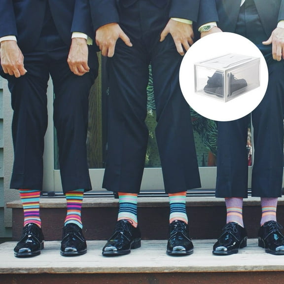 WHAMVOX White Acrylic Shoes Box for Storage Sturdy and with Drawer Style 1 Piece