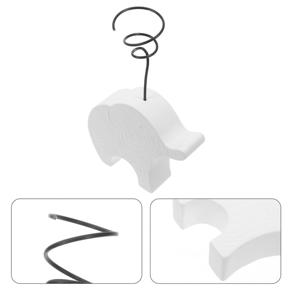 WHAMVOX White Cement Flowerpot with Bracket Base for Air Plant Display 6.5 Inch