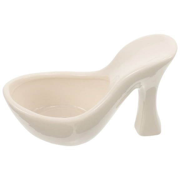 WHAMVOX  White Ceramic Flower Pot High Heel Shaped Modern Vase Home Decor