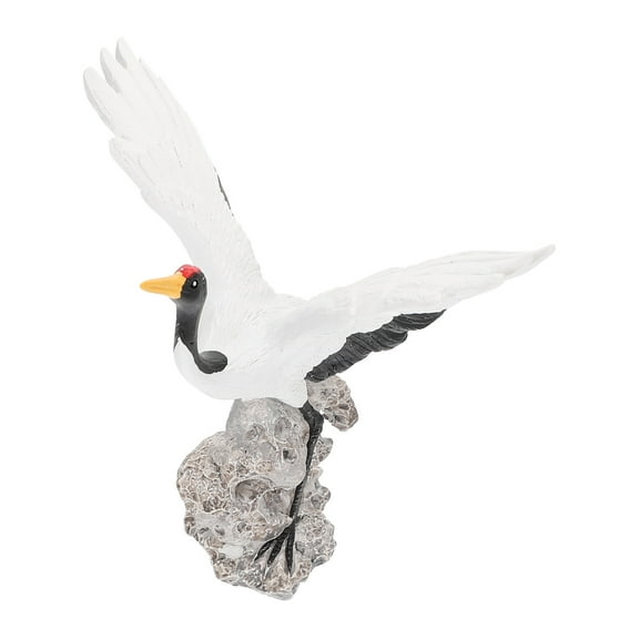 WHAMVOX White Crane Ornament Garden Landscape Decor Statues Outdoor Ornaments Decorations