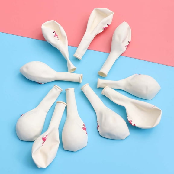 WHAMVOX White Hawaii Monstera Leaf Balloons Pack Decorate 10 Pieces Latex for Use 12 Inch