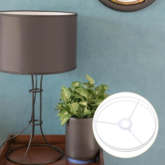 WHAMVOX White Metal Lampshade Frames for Lights with DIY Cloth Option Vintage Style 25cm