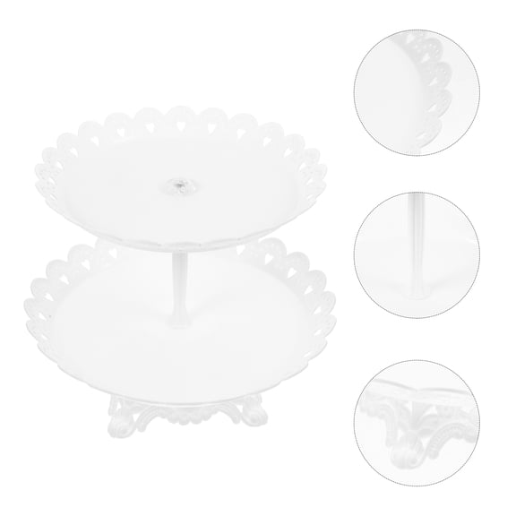WHAMVOX White 3-Tier Cupcake Stand for Home and Party Use, PP Material with Large Capacity and Sturdy Design