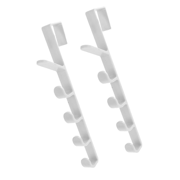 LITINKIMI Clothes Hook White Plastic Hanging Hooks 2Pcs 11.2X1.5X0.8In