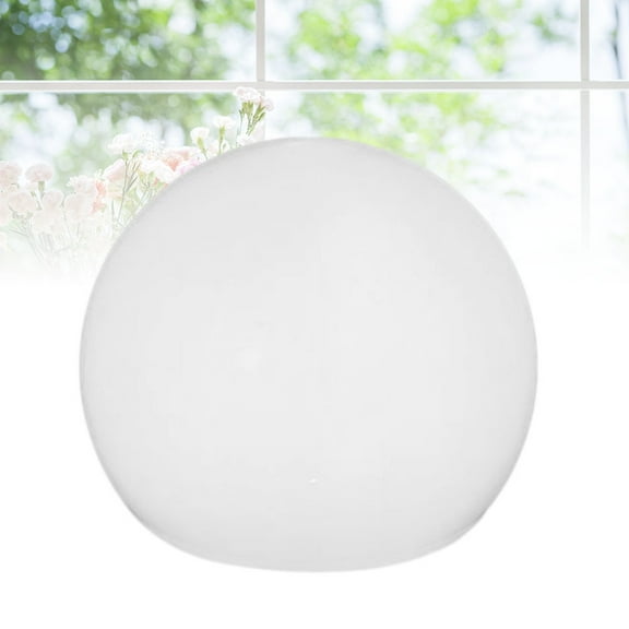 WHAMVOX White PE Material Solar Night Lamp with Globe Shaped Design for Outdoor Lighting 20cm