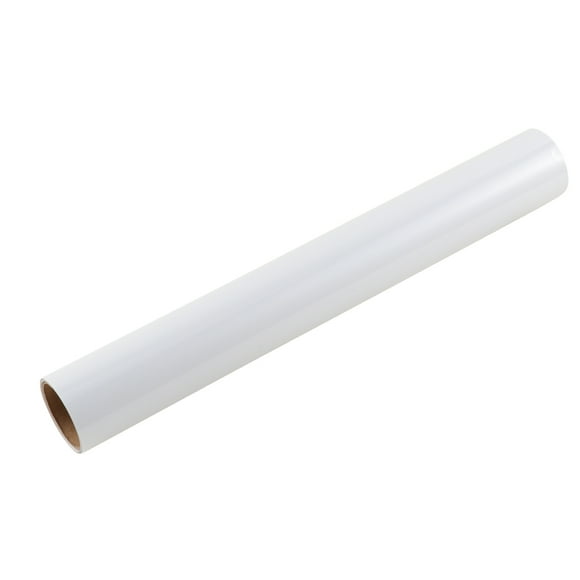 WHAMVOX White PU Heat Transfer Vinyl for Garments with Excellent Adhesiveness and Flexibility 24 inch Wide Roll