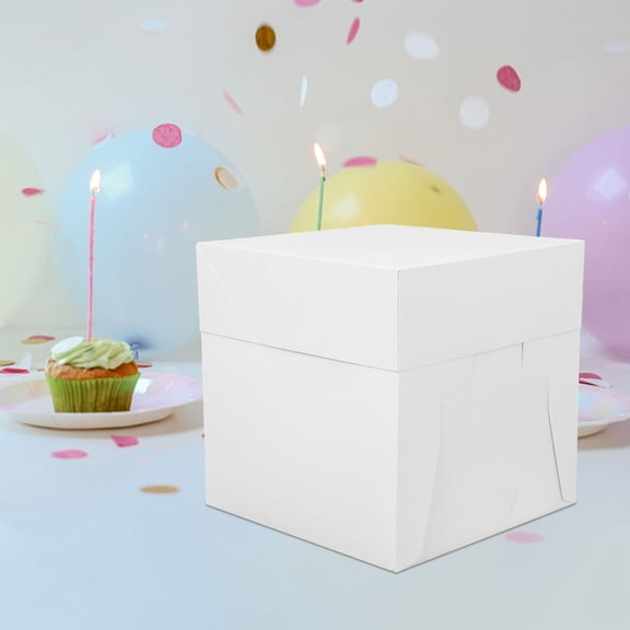 WHAMVOX White Paper Cake Box for Storage Use Perfect for Grand Celebrations Weddings and Birthday Cakes 12 inch