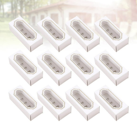 WHAMVOX White Paper Macaron Boxes with Clear Window for Cupcakes and Cookies Storage Safe EcoFriendly Food Grade 5 Cavity