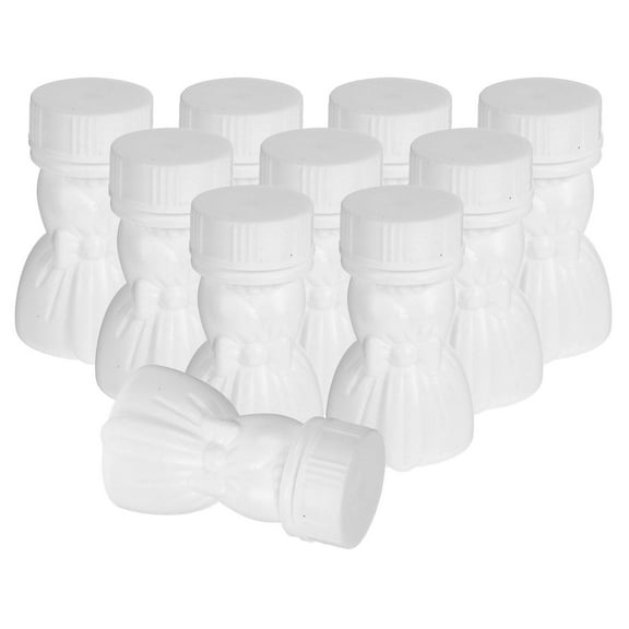WHAMVOX White Plastic Bubble Bottles for Storage and DIY Refill Ideal for Wedding Parties and Decor 10pcs