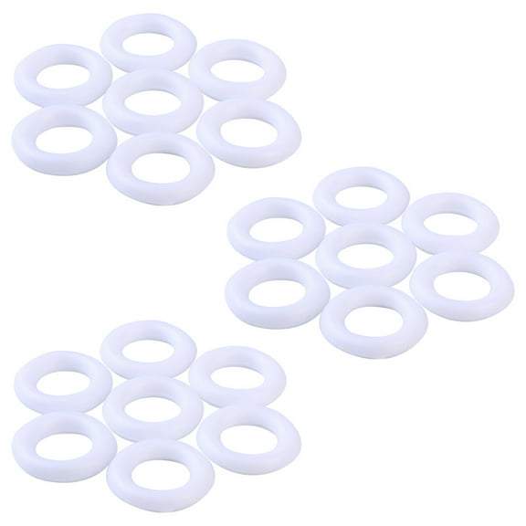 WHAMVOX White Plastic Curtain Rings for Home Use Smooth Slide and 800pcs