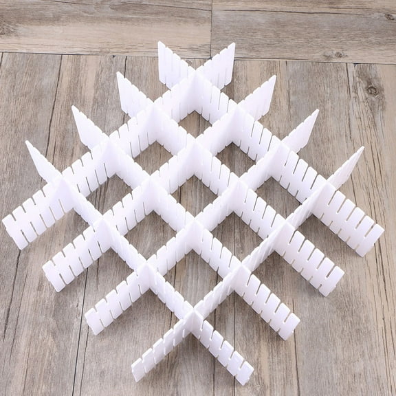 WHAMVOX White Plastic Drawer Dividers for Organizing Clothes and Kitchen Items in Any Home Drawer 12 Pieces