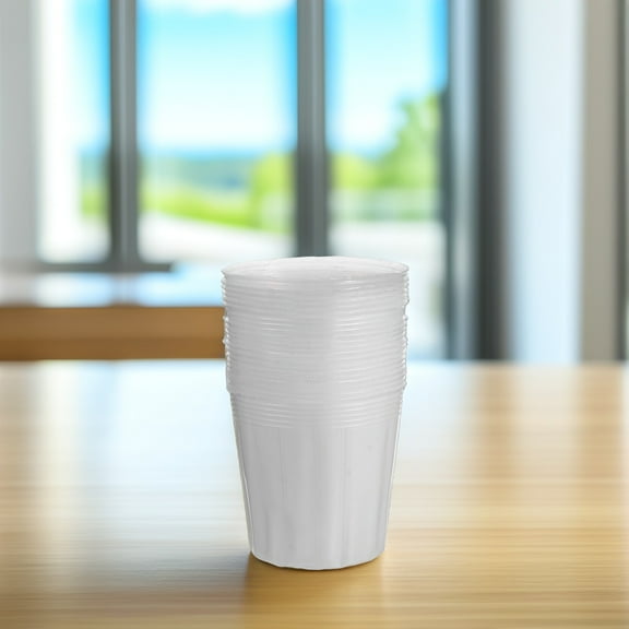WHAMVOX White Plastic Nursery Pots for Planting with Drainage Holes 40pcs Transparent Lightweight Planter Containers
