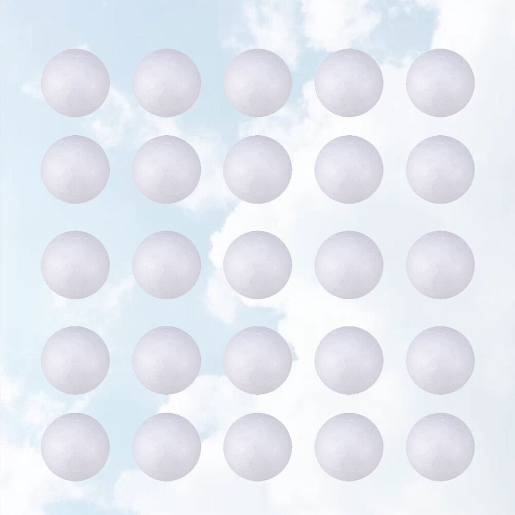 WHAMVOX White Polystyrene Balls for Adornment Solid Round Spheres Craft ...