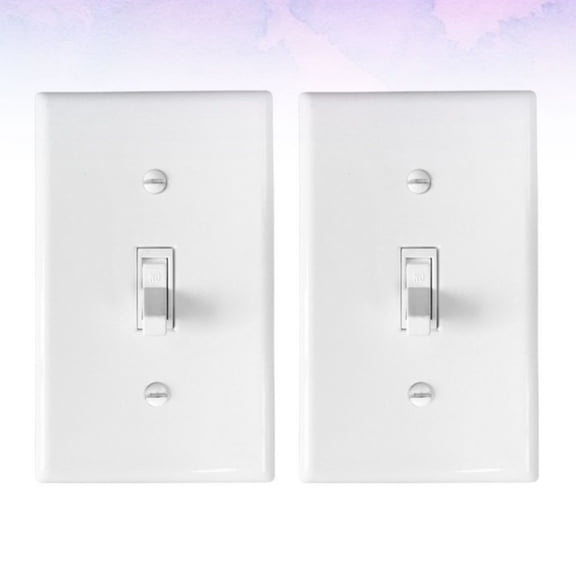 WHAMVOX White Toggle Mechanical Switch with Screws for Home Wall Made of PC Lightweight Insulation 4 Pieces