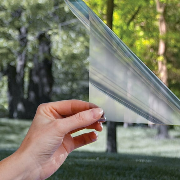 WHAMVOX Window Film for Sun Block Made from Plastic Ideal for Home Office Privacy and Decoration Silver 1mx0.3m