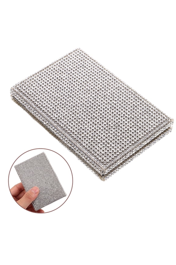 Women Credit Card Holder Stylish Card Organizer Wallet Photo Holder Women Card Case Visiting Card Holder Rhinestone Holder Card Storage