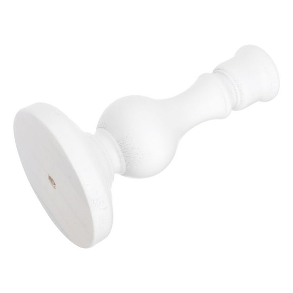 WHAMVOX Wood Candlestick Decor Vintage Taper Holders Ornament White