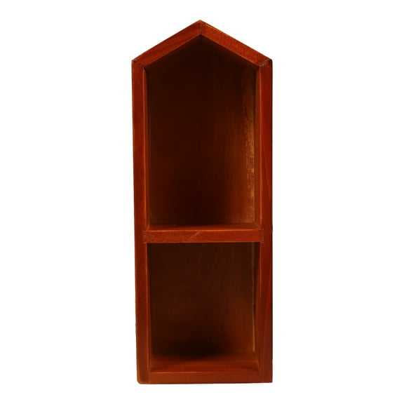 WHAMVOX Wood Figure Display Stand for Decoration Light Brown Handicrafts Storage Shelf 7.87 x 4.72 x 3.94 inches