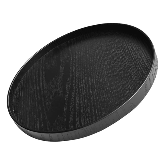 WHAMVOX Round Wooden Tea Tray for Serving Snacks, Breakfast, and Kung Fu Teaware - Wood Plate for Home and Tea Time