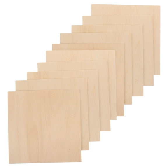 WHAMVOX Wooden Boards for DIY Crafts Khaki Color Quality Durable Thin Wood Sheets 10pcs