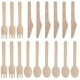 thumbnail image 1 of YSNOOWE Disposable Wood Kitchen Utensils for Family Gathering 6 Sets of 18 Pcs 6.5X1in, 1 of 6